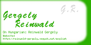 gergely reinwald business card